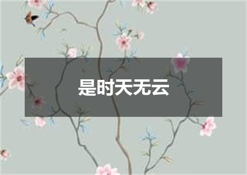 是时天无云