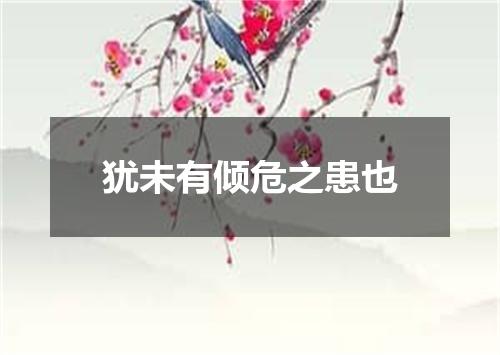 犹未有倾危之患也