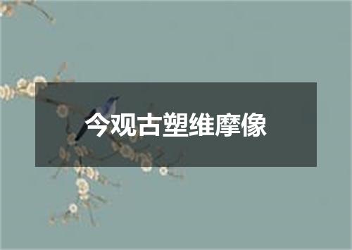 今观古塑维摩像