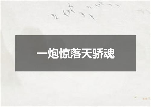 一炮惊落天骄魂