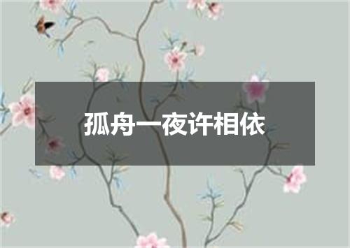 孤舟一夜许相依