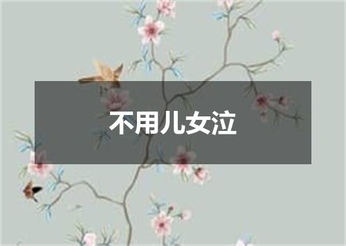 不用儿女泣