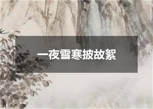 一夜雪寒披故絮