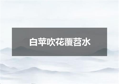 白苹吹花覆苕水