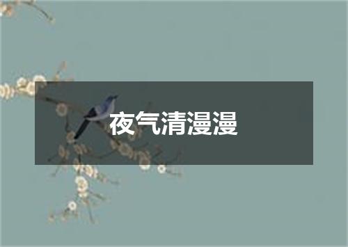夜气清漫漫