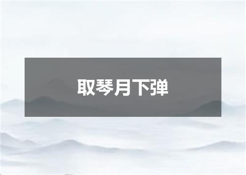 取琴月下弹