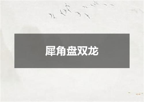 犀角盘双龙
