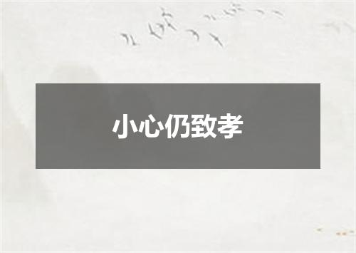 小心仍致孝