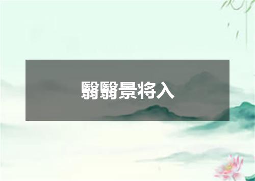 翳翳景将入