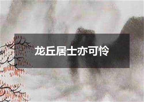 龙丘居士亦可怜