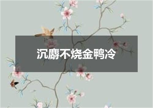 沉麝不烧金鸭冷