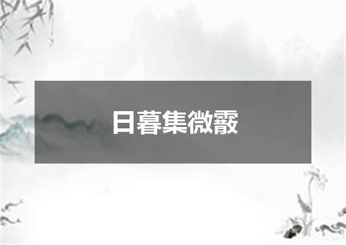 日暮集微霰