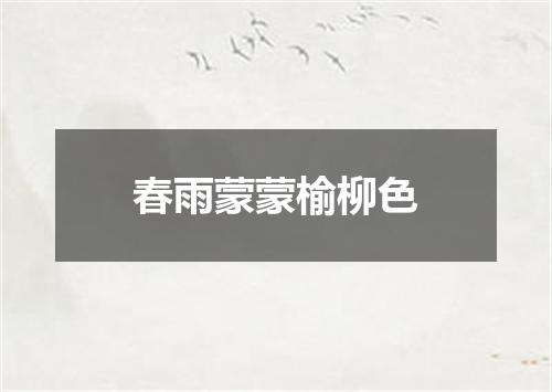 春雨蒙蒙榆柳色
