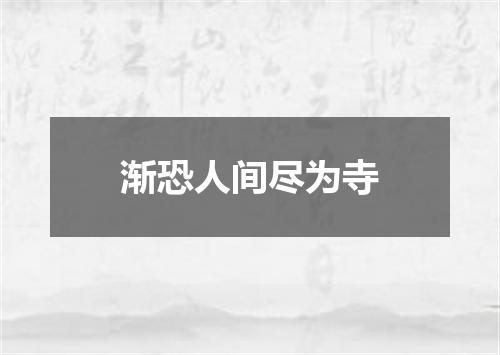渐恐人间尽为寺