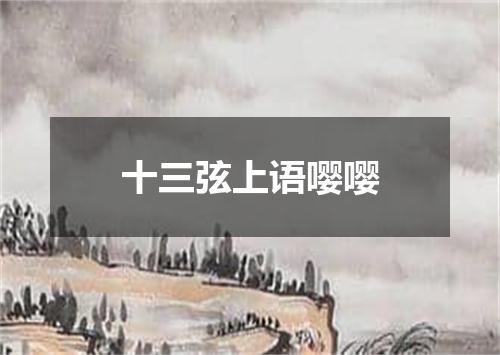 十三弦上语嘤嘤