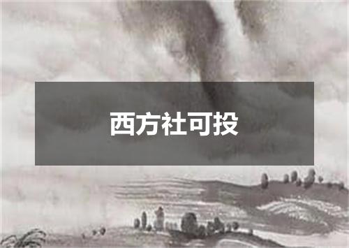 西方社可投