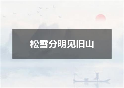 松雪分明见旧山