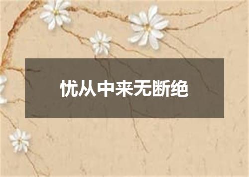 忧从中来无断绝