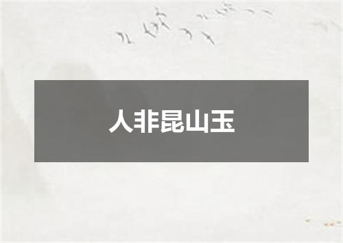 人非昆山玉
