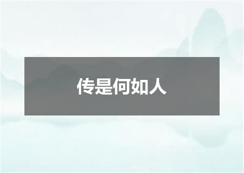 传是何如人