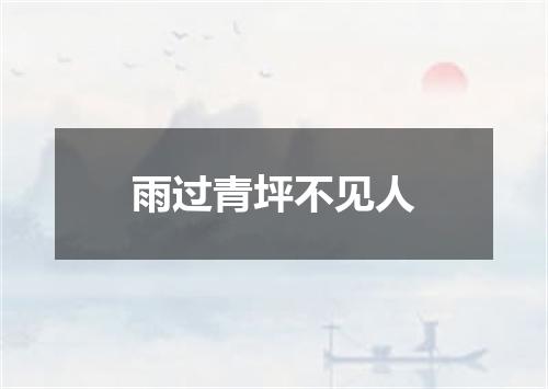 雨过青坪不见人