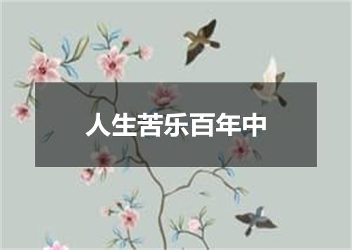 人生苦乐百年中
