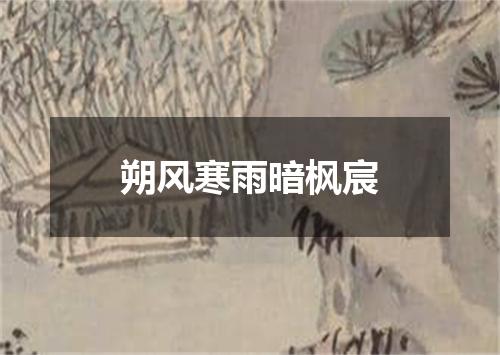 朔风寒雨暗枫宸