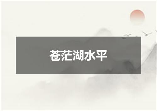 苍茫湖水平