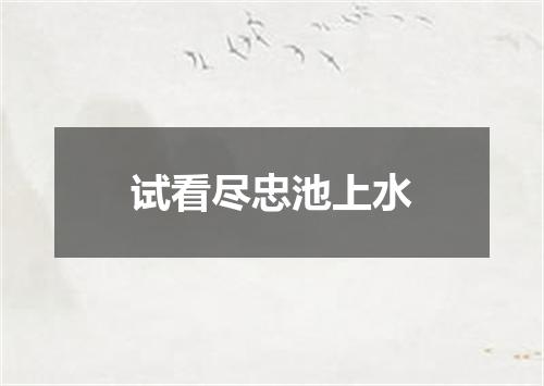 试看尽忠池上水