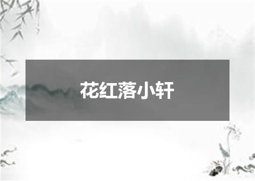 花红落小轩