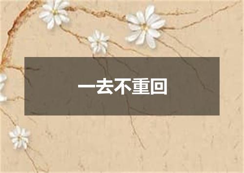 一去不重回