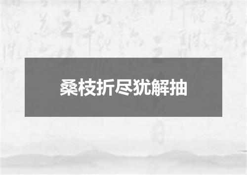 桑枝折尽犹解抽