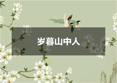 岁暮山中人