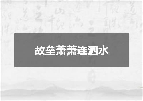 故垒萧萧连泗水
