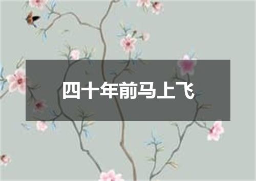四十年前马上飞