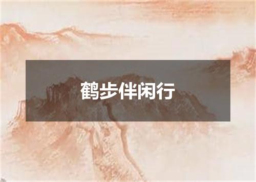 鹤步伴闲行
