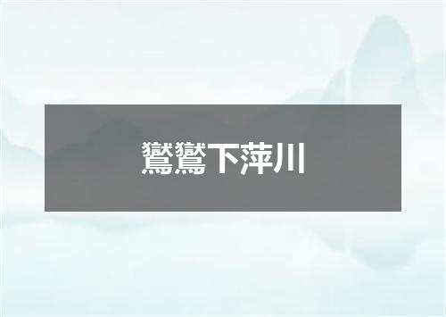 鸑鸑下萍川