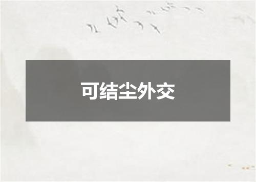 可结尘外交