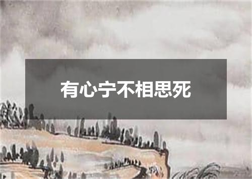 有心宁不相思死