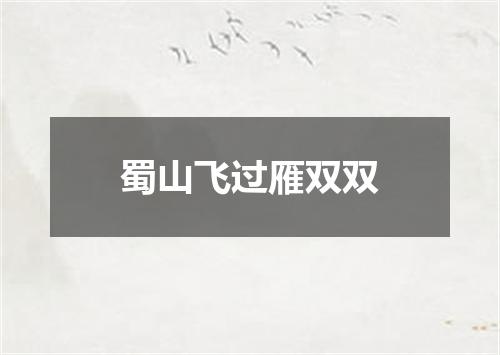 蜀山飞过雁双双