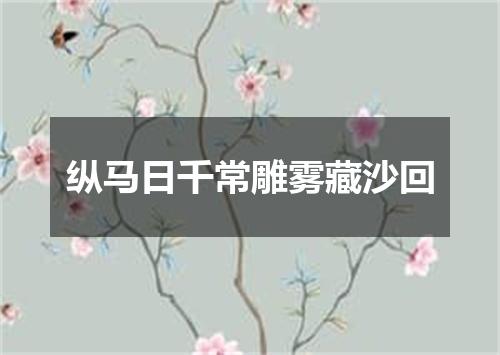 纵马日千常雕雾藏沙回