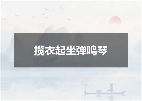 揽衣起坐弹鸣琴