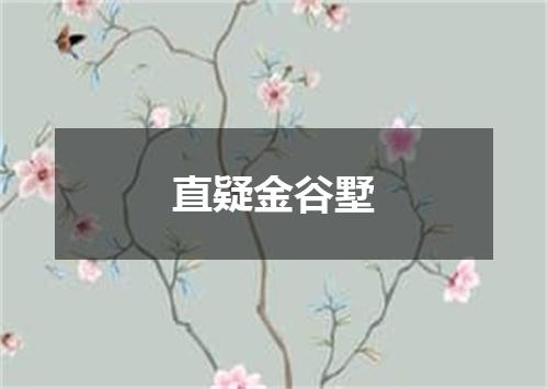 直疑金谷墅