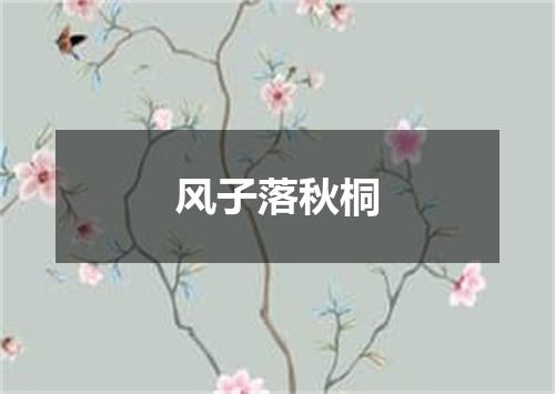 风子落秋桐