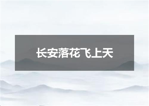 长安落花飞上天