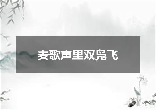 麦歌声里双凫飞