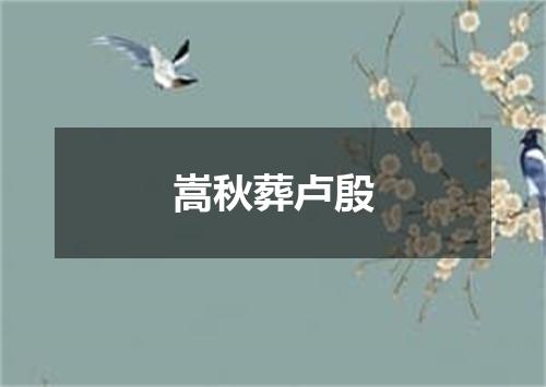 嵩秋葬卢殷