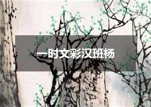 一时文彩汉班杨