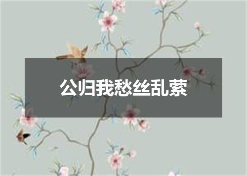 公归我愁丝乱萦
