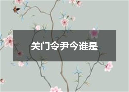 关门令尹今谁是